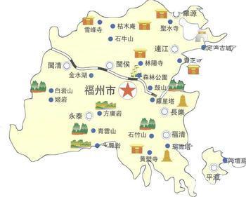 鼓山风景区地图图片