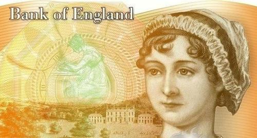 简·奥斯汀印在10英镑纸币上
