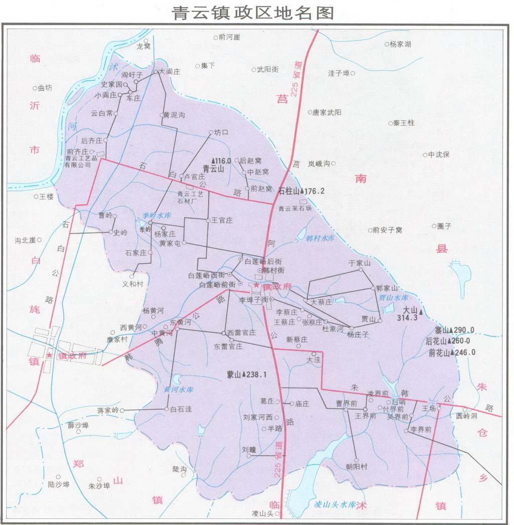 临沭县青云镇地图图片