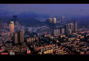 昆阳镇夕阳风景