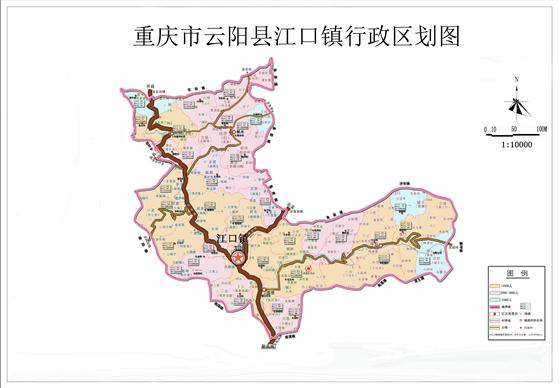 云阳县乡镇行政地图图片
