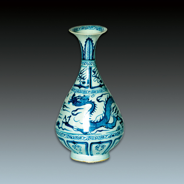 元玉溪窑青花玉壶春瓶