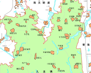 村隸屬於山東省膠州市九龍鎮,位於膠州市以南5公里,三里河南嶺3公里