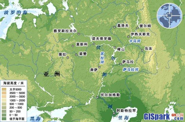 伏尔加河地图