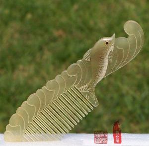 雕刻的牛角梳/绵羊角梳