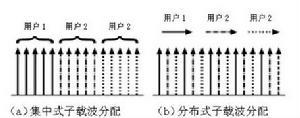 两种子载波排列方式