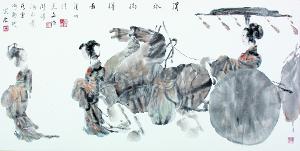 渭水徜徉图69x138CM