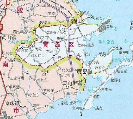 青岛黄岛地图全图放大图片