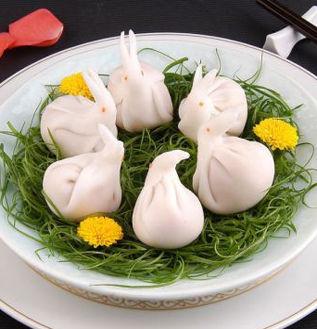 绿茵白兔饺