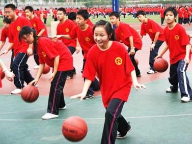 字水中学学生大课间活动