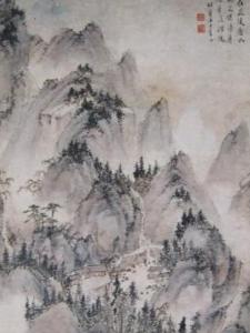明  张宏《浮岚暖翠图》（局部）