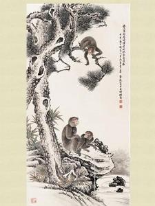 蔡铣作品《画猴》