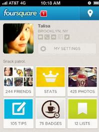 foursquare应用截图