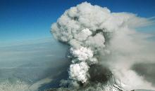 阿拉斯加火山喷发现场