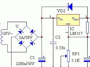LM317实际应用电路原理图