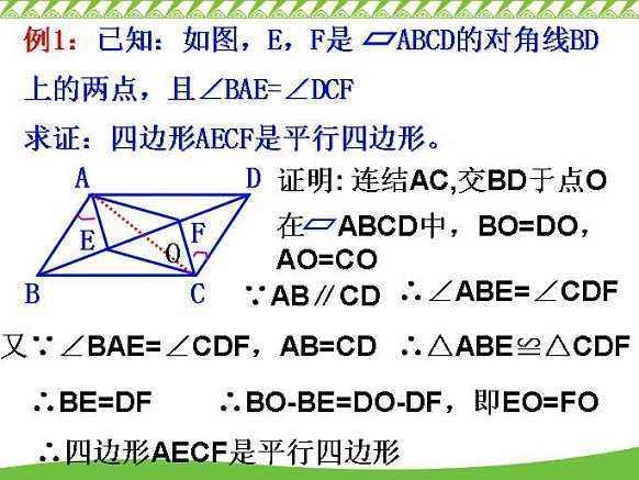 平行四边形判定定理 数学几何定理 搜狗百科