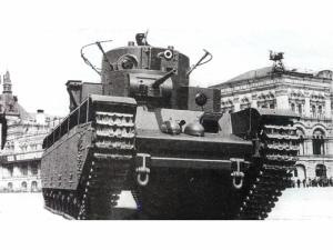 T-35A重型坦克参加红场阅兵
