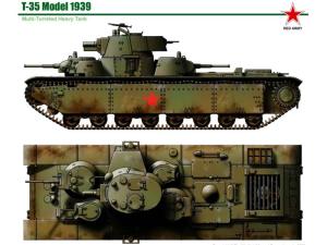 T-35A重型坦克两视线图