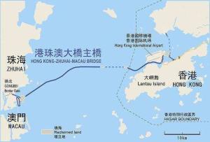 港珠澳大桥线路走向图