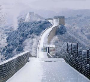 白雪下的八达岭