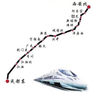 西成高速铁路路线图