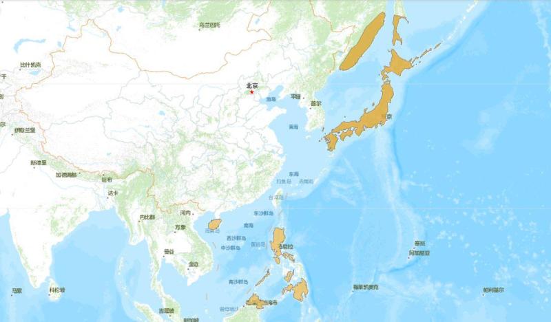 黄眉姬鹟分布图