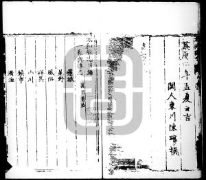 1574年（明万历二年）《太和县志（七卷）》刘岕修，陈琯纂时间页