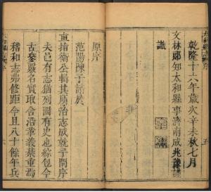1751年（清乾隆十七年）《太和县志（八卷）》成兆豫修时间页
