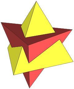 例如,从五复合正四面体和十复合正四面体仅取出2个正四面体的立体图形