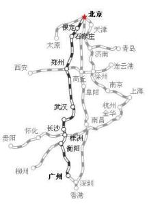 京广铁路线路走向