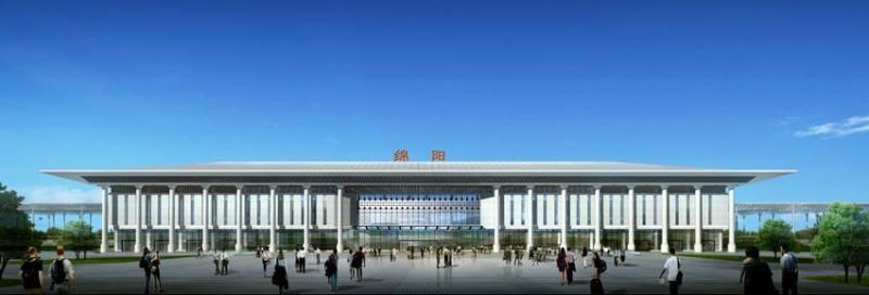 2010年灾后重建的绵阳站站房蓝图
