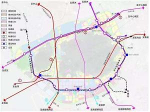 珠海地铁4号线部分线路示意图