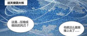 压缩成细丝的风刃