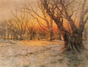 《雪霁》（1956）颜文樑 画布油画