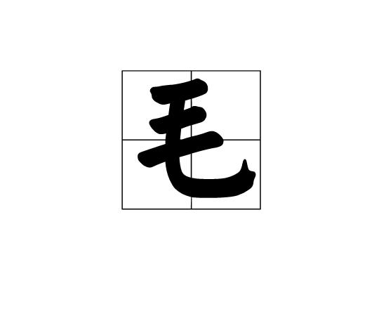 毛:máoㄇㄠˊ.象形字.金文像髦发分散的样子.
