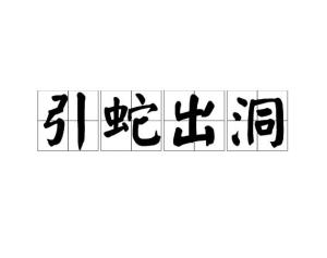 名引蛇出洞出處往事並不如煙·兩片落葉解釋引誘敵人進行活動拼音yǐn