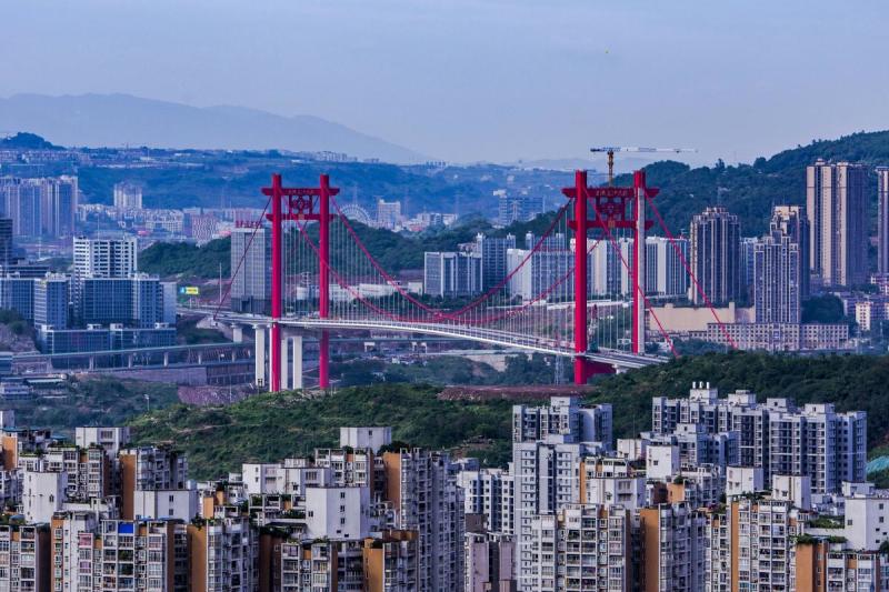 寸滩长江大桥位于重庆市中心城区