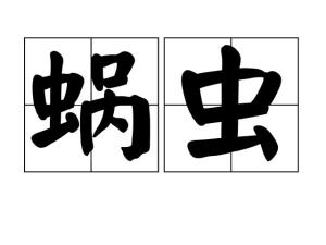 ㄨㄛ ㄔㄨㄙˊ涡虫(wō chóng)即蜗牛.