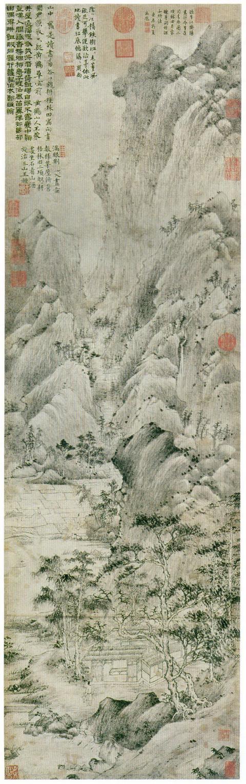 元王蒙谷口春耕图轴 搜狗百科