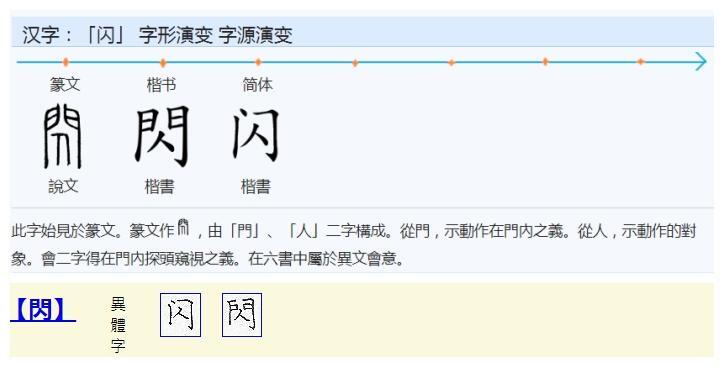 闪 汉语汉字 搜狗百科