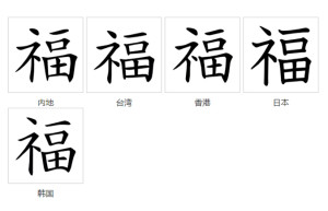 字形对比