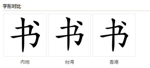 国大陆-中国台湾-中国香港字形对比图