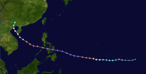 2013年第30号台风“海燕”路径图