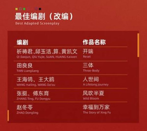 最佳编剧（改编）