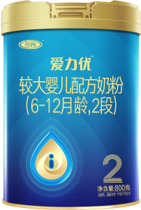 三元爱力优2段：较大婴儿及幼儿配方奶粉