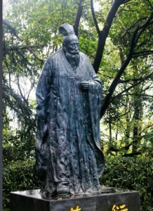 九华山的萧衍塑像
