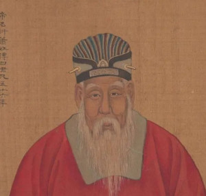 描绘萧衍晚年的画像