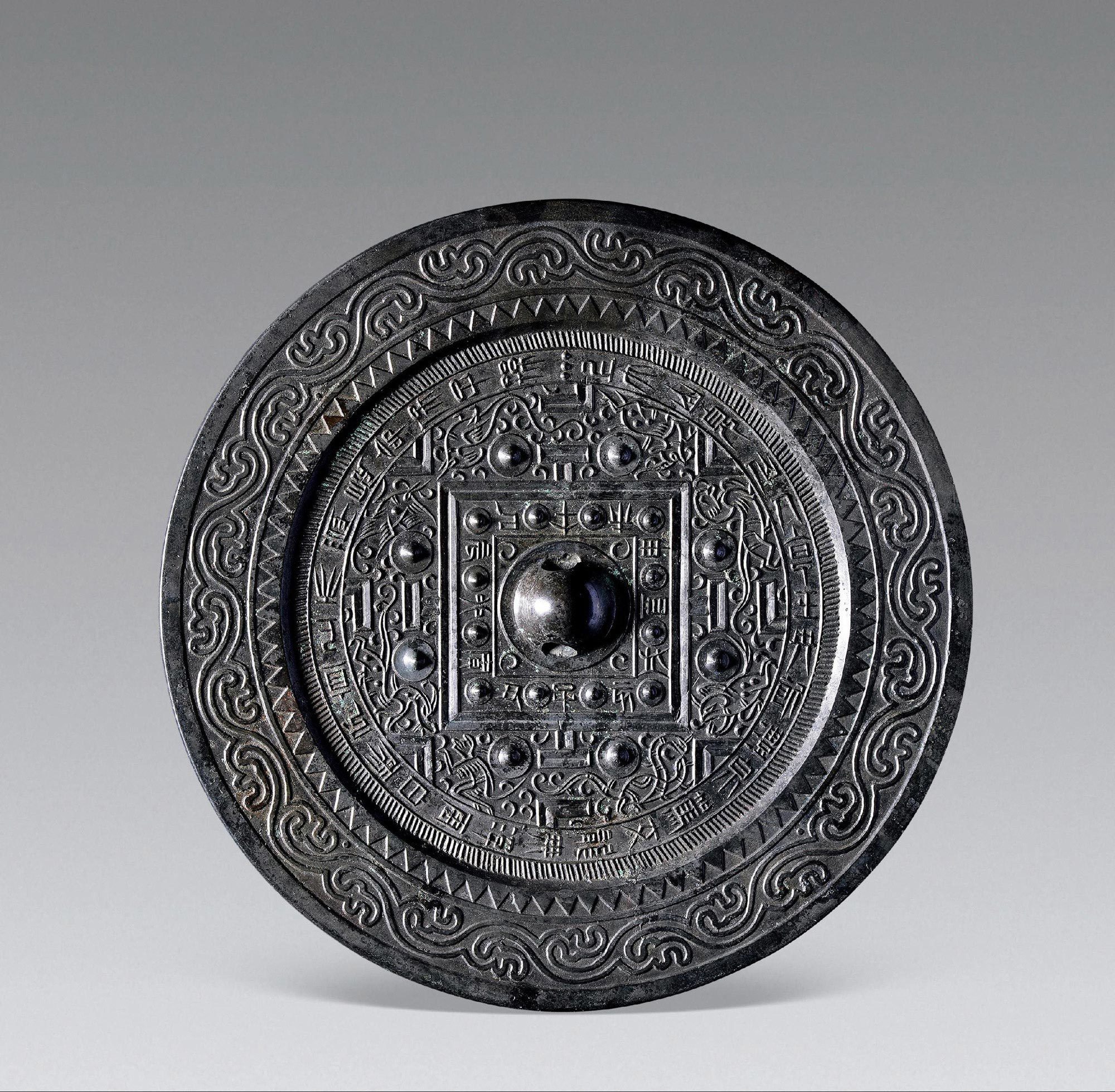 中国美術 古鏡 銅鏡 青銅鏡φ10.3cmφ9.7cmφ9cm三種(LC605) 厚き