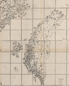 1864年(清同治三年)清朝实测地图中 的福建省台湾府