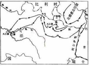 瓦尔密战前形势图